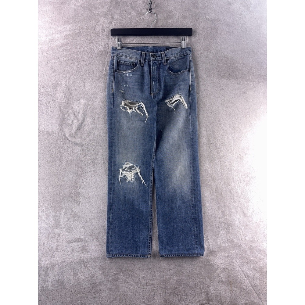 rag & bone Jeans Womens Size 24x25 Blue Denim Distressed Straight Leg